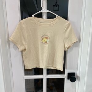 Yellow crop top size large